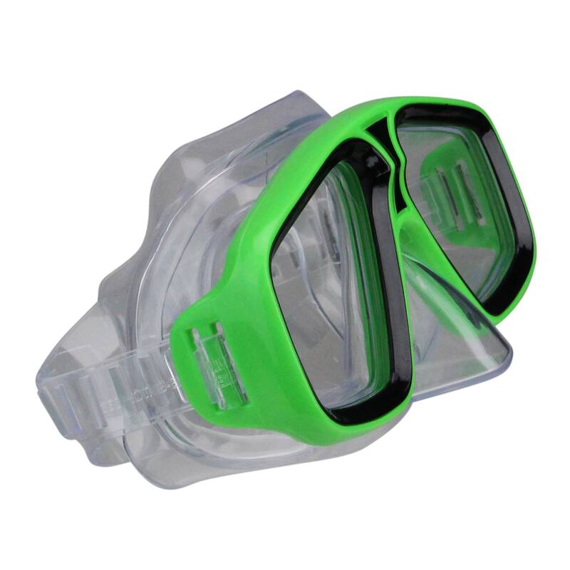 6.25" Lime Green and Clear Laguna Recreational Swim Mask With Nose